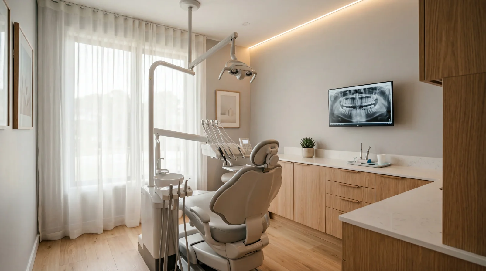 Helles Behandlungszimmer mit moderner Ausstattung