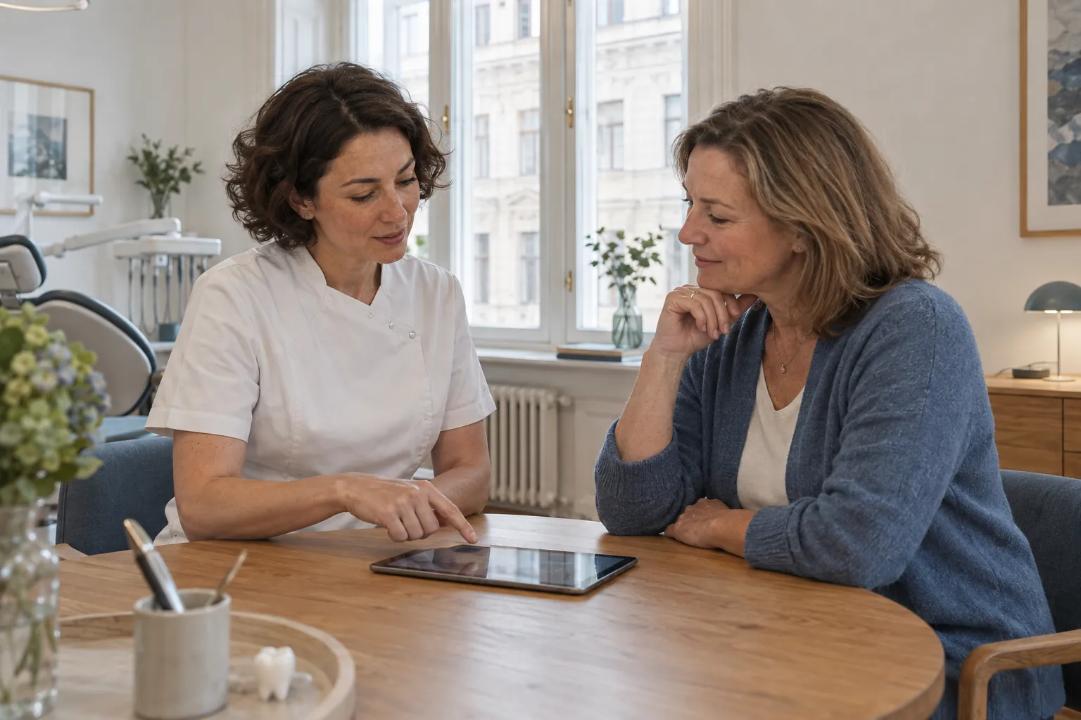 Persönliches Gespräch über den Behandlungsplan